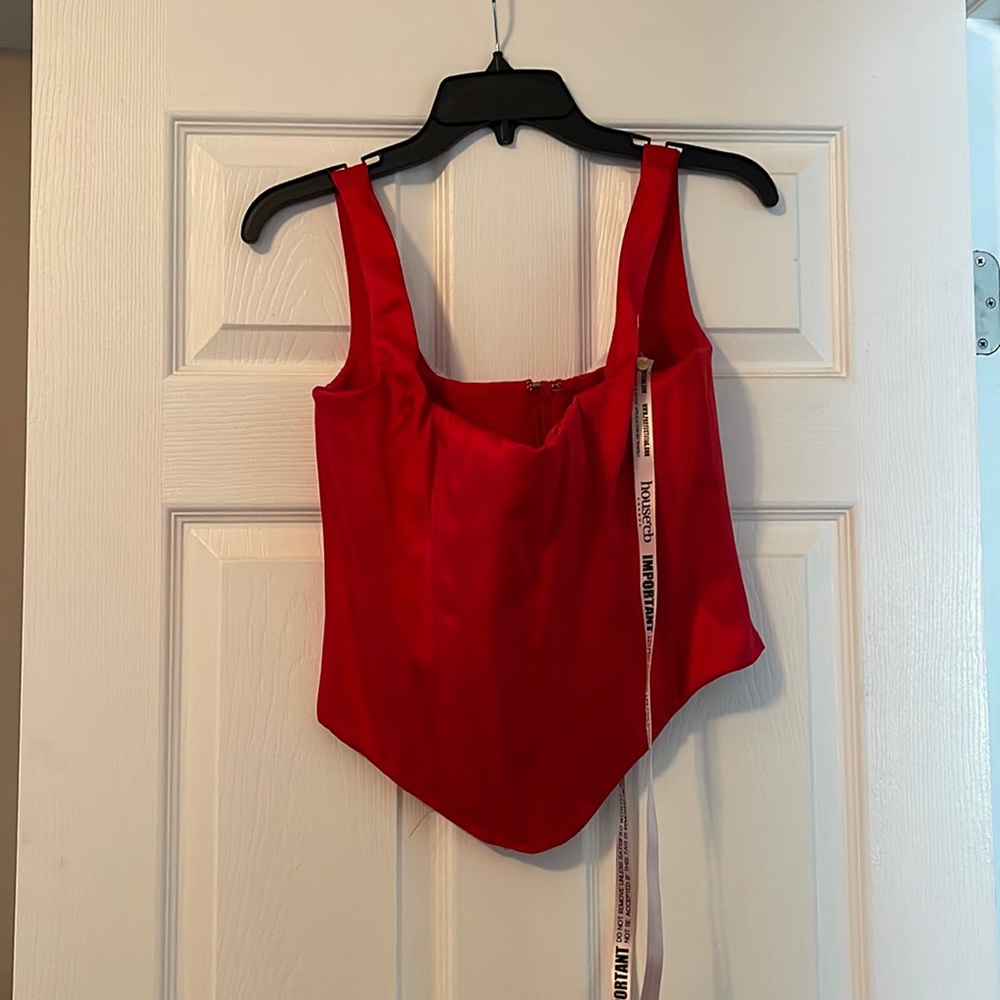 House of CB, Rafa Satin Longline corset (red)